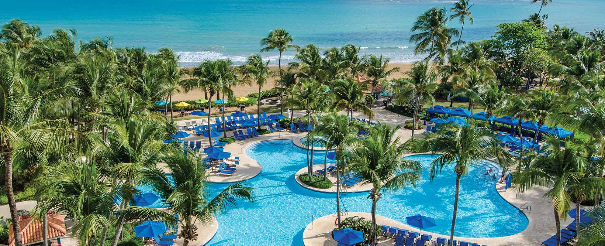 The beachside pool and lounge area at Margaritaville Vacation Club by Wyndham - Rio Mar in Rio Grande, Puerto Rico