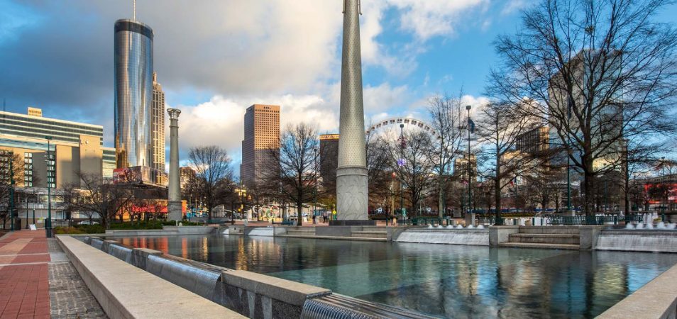 Centennial Olympic Park in Atlanta, GA. 